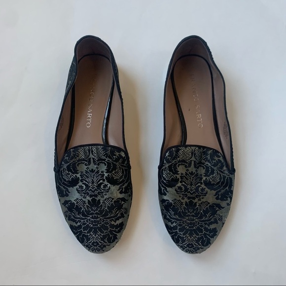 Franco Sarto smoking loafers Jacquard Print  size 6.5 - Picture 1 of 8